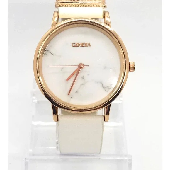 Geneva | Accessories | Geneva Marble Dial Rose Tone Women  display picture 1